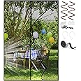 ZEPIHAM Easy-to-Install Magnetic Screen Door, Screen Door Magnetic Closure for pet-Friendly Walking Through The Screen Door, Magnetic Screen mesh Keeps Bugs Out (Black, 38 "x83)