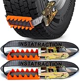Offroad Snow Chains Alternative for Semis Easy Setup Mud, Ice &amp; Snow Chain for Vehicle Emergency Kit 2 Piece Set - Long Haul &amp; Trucker Gifts