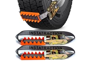 Offroad Snow Chains Alternative For Semis Easy Setup Mud, Ice & Snow Chain For Vehicle Emergency Kit 2 Piece Set - Long Haul 