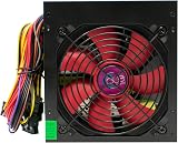 iChoose Limited 550W ATX Switching Power Supply PSU 12cm Silent Red Fan PC view 3
