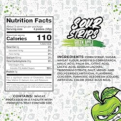 Sour Strips Sour Candy Belts, Green