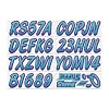 Stiffie Whipline WL45 Boat Decal Set – Purple & Black Registration Numbers For PWC/Sea-Doo