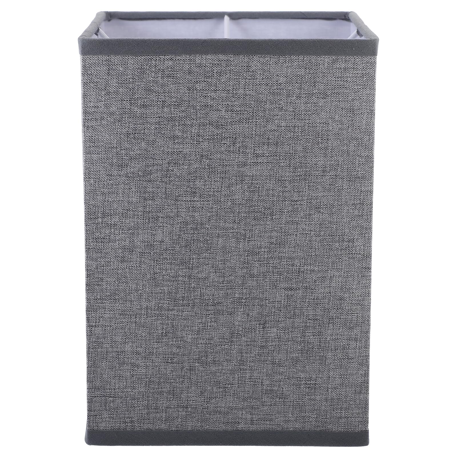 Angoily Square Lampshade 7.87X5.51X5.51 Inch Grey Linen Lamp Shade for Table and Floor Lamps Soft Light Filter Clip-on Installation for Bedroom Living Room