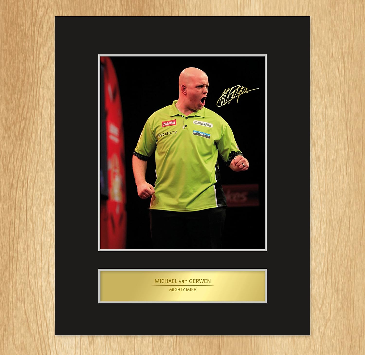 Foto und Autogramm von Michael van Gerwen: Amazon.de: Sport & Freizeit