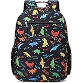 abshoo Cute Lightweight Kids Backpacks for Boys Kindergarten Elementary School Backpack for Boy ages 4-8 (Dinosaur Black)
