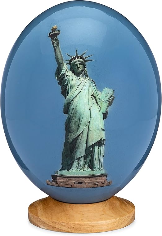 Amazon Com Premium Decorated Ostrich Egg With Wooden Display