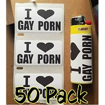 Amazon.com: 50PCS I Love Gay Porn Stickers Gag Sticker Gay Pride ...