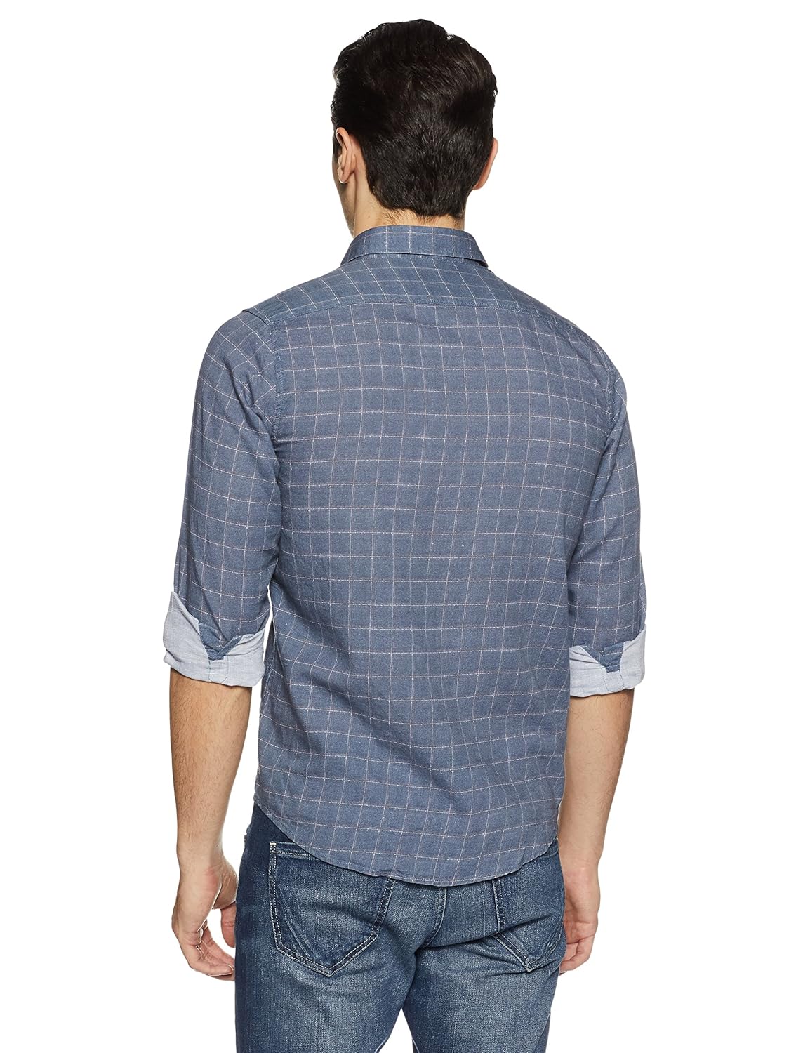 peter england men's solid slim fit casual shirt