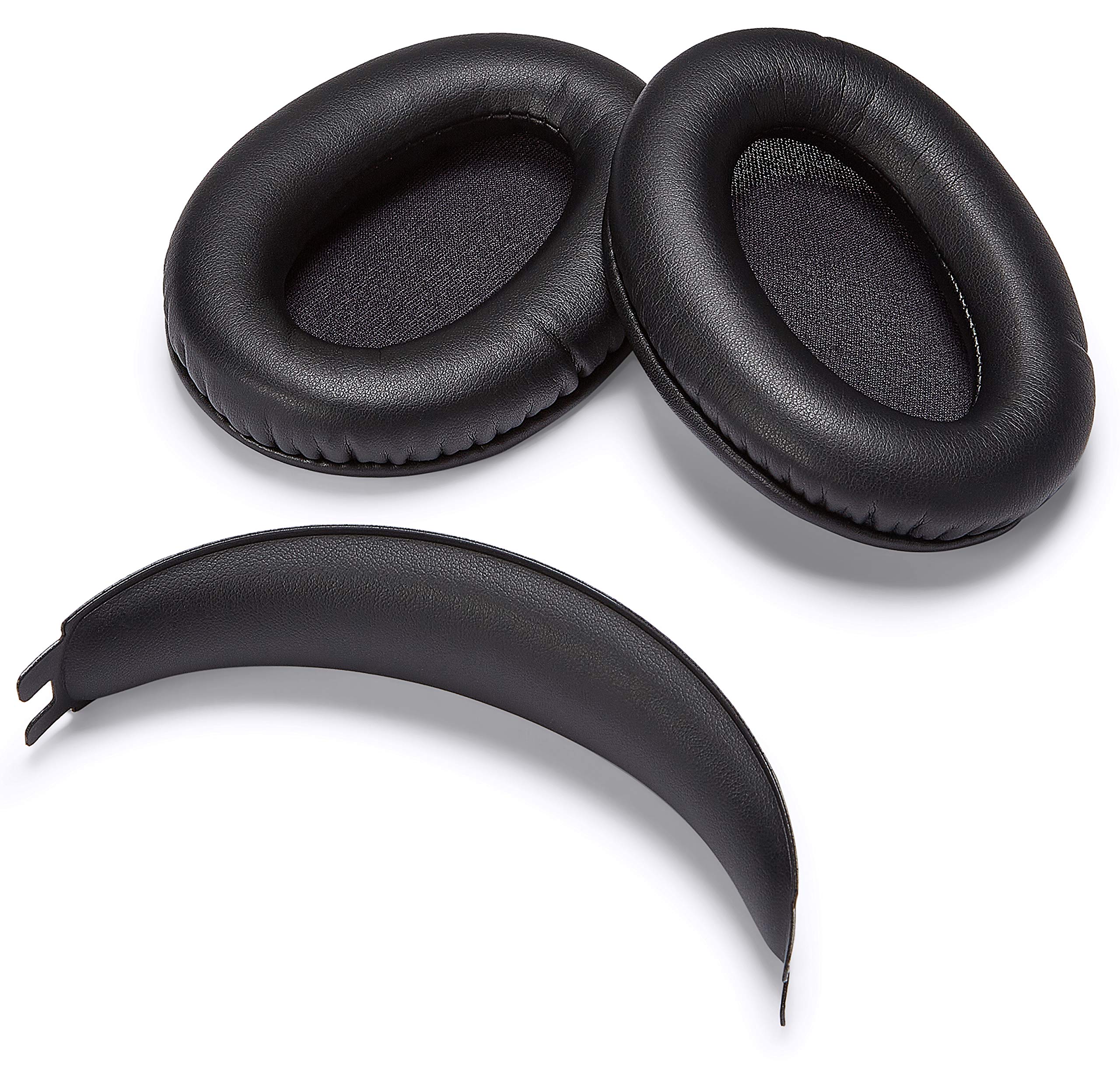 Premium replacement Cloud Flight earpads and Cloud Flight headband pad cushion Compatible with Cloud Flight wireless headset (Black) Protein Leather | Soft High-Density Foam | Easy Installation