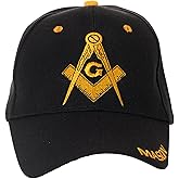 Artisan Owl Masonic Square and Compass Hat - 100% Acrylic Embroidered Cap