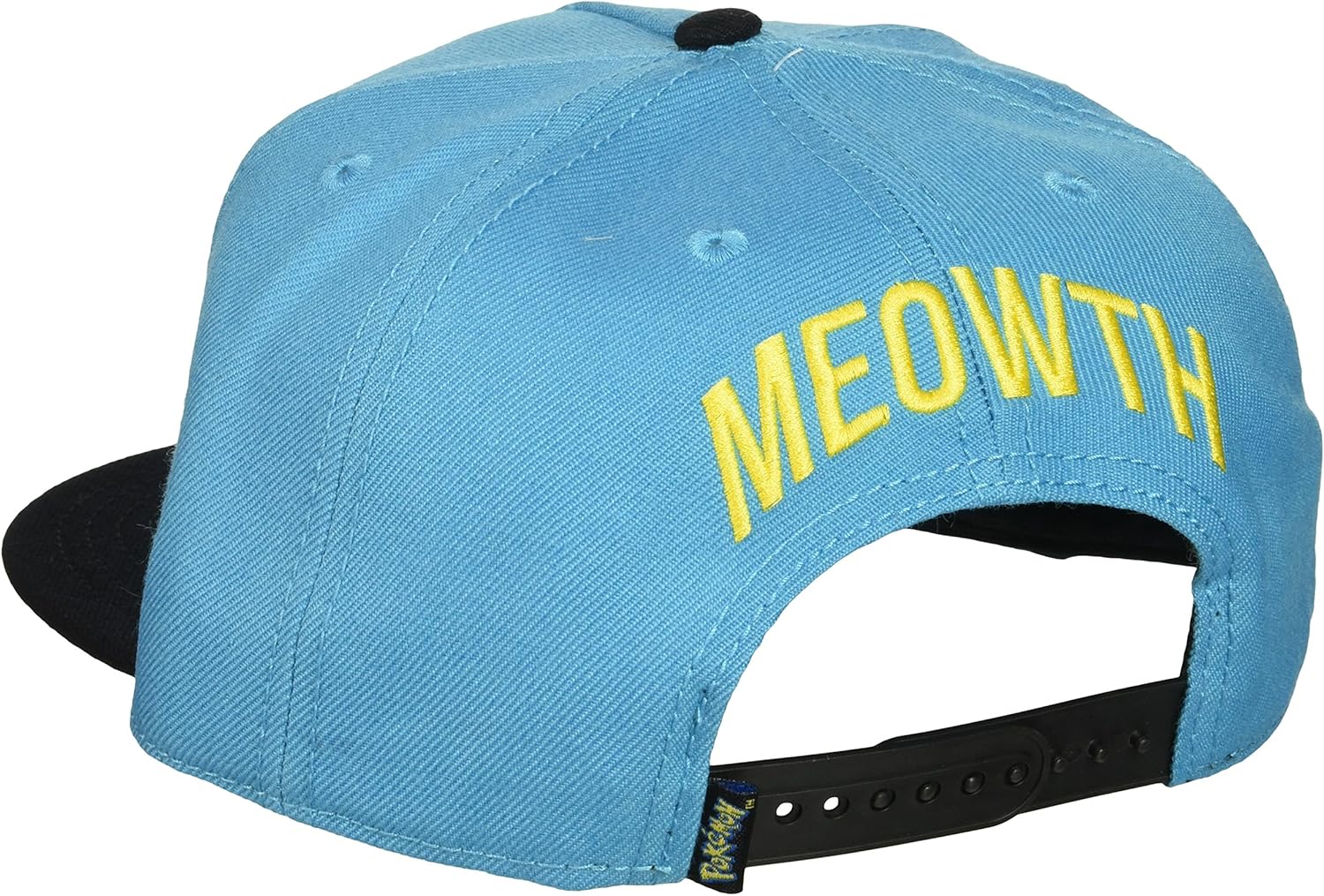 BIOWORLD Pokemon Meowth Embroidered Turquoise Snapback Cap: Clothing