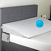 EPHEDORA Under Mattress Wedge for Acid Reflux, Queen, Medium, 7.5-Inch Rise | Extra Wide Mattress Riser and Foam Bed Wedge with 40D Gel Memory Foam, 25D Base, Washable Cover and Non-Slip Bottom