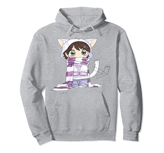 Amazon Com Chibi Cat Anime Girl Pullover Hoodie Clothing