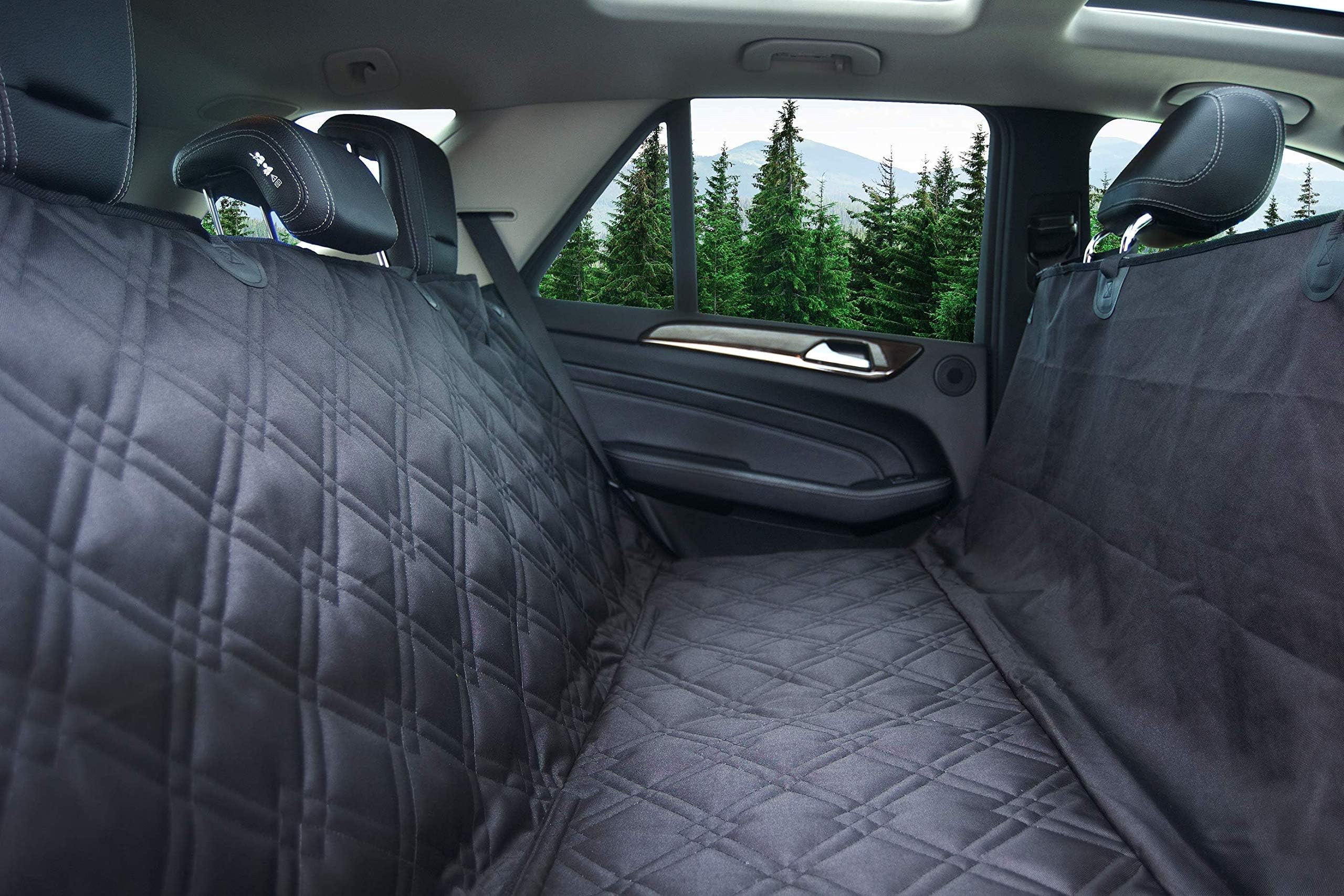 Photo 1 of Bulldogology Dog Car Seat Cover 64"x60" Waterproof Heavy Duty Bench Dog Hammock Backseat Protector from Hair, Muddy Paws, Scratches - Pet Car Seat Cover for Cars Trucks SUVs (X-Large)