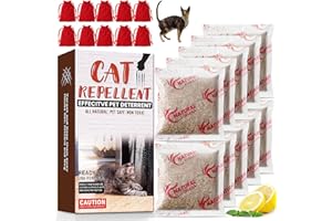 Pack of 10 Cat Deterrent, Natural Scented Cat Repellent Effectively Keep Cats Away, Prevent Unwanted Scratches on Furniture, 