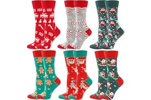 BONANGEL Christmas Socks Women,Funny Cute Holiday socks,Novelty Xmas Crew Socks,Crazy Christmas Gifts for Women Girls
