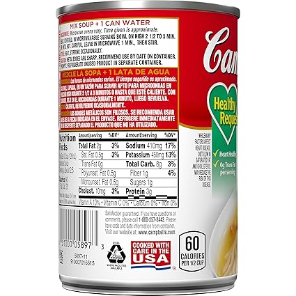 Campbells Condensed Healthy Request Chicken Noodle Soup, 10.75 oz. Can