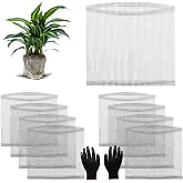 8 Pcs Gopher Baskets 5 Gallon Root Guard Proof Stainless Wire Steel Trap | 16" X 17.5" Mesh Cage with Gloves Root Protection for Gophers Moles Voles, Bulbs Tubers Trees Orchid Flowers Planting Baskets