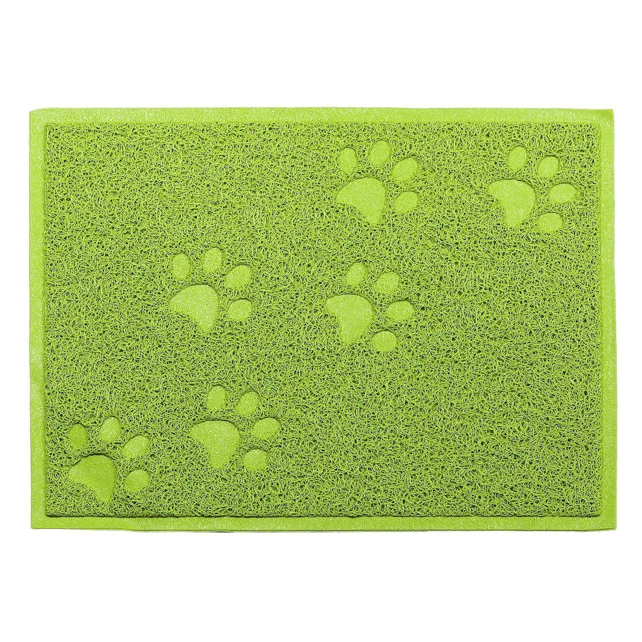 Pet Feeding Mat for Dogs and Cats,DINOWIN PVC Pet Waterproof Mat Non-slip Food Bowl Mat (Green)