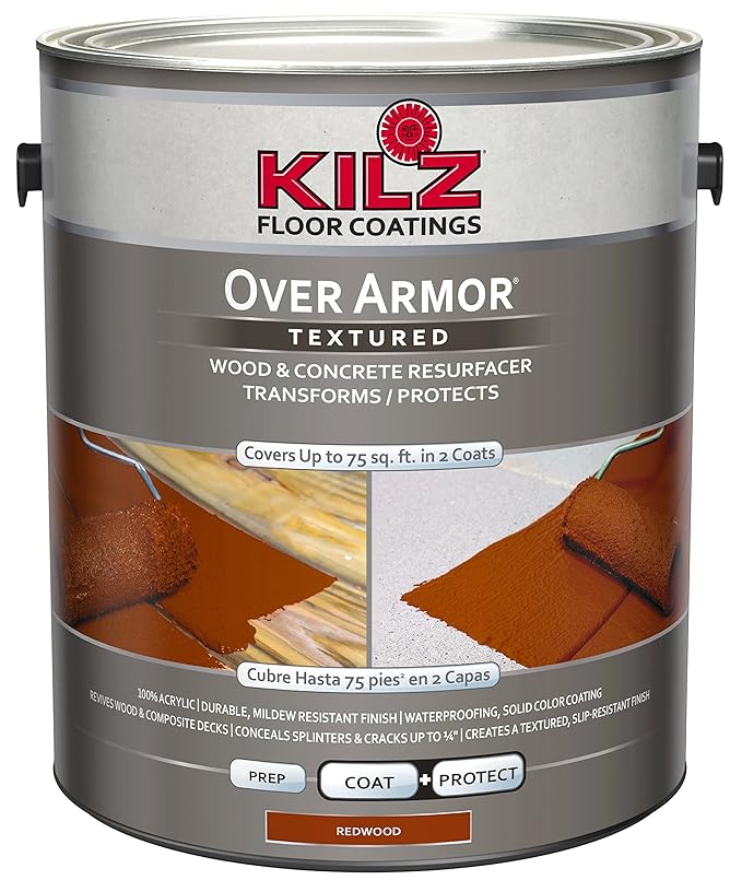 KILZ Over Armor Textured Wood/Concrete Coating, 1 gallon