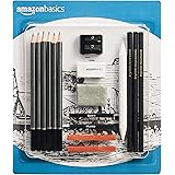 Amazon Basics Sketch and Drawing Art Pencil Kit - 17-Piece Set