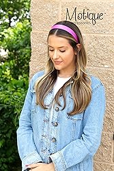 Motique Accessories 1 Inch Satin Hard Headband for