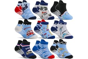 Welwoos Baby Girls Boys Toddlers Grips Socks Kids Non Slip Anti Skid Ankle Cotton No Show Socks with Grippers