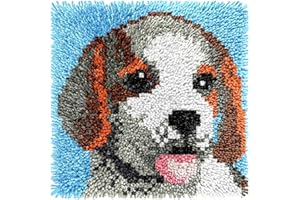 PUZAMEN Latch Hook Rugs Kits for Kids Adults Beginners, Dinosaur Owl Smile Star Sunflower Dog Panda Small Large DIY Latch Hook Rug Making Kit for Girls and Boys