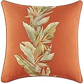 Tommy Bahama - Throw Pillow, Ideal for Bed or Couch, Tropical Design, Cozy Home Essentials (Birds of Paradise Orange, 20" x 2