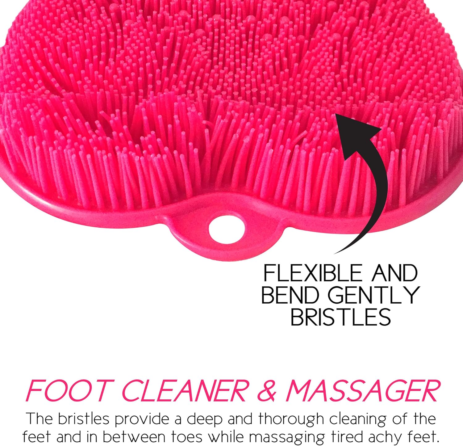 Shower Foot Massager Scrubber - Improves Foot Circulation & Reduces Foot Pain - Soothes Tired Achy Feet and Scrubs Feet Clean - Non Slip with Suction Cups: Health & Personal Care
