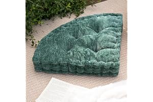 TEXSTEAD Fan-Shaped Floor Cushion Fan Floor Pillow, Meditation Cushion for Sitting or Yoga, Pizza Cushions Thick Outdoor Seating for Kids for Adults 20"*20"