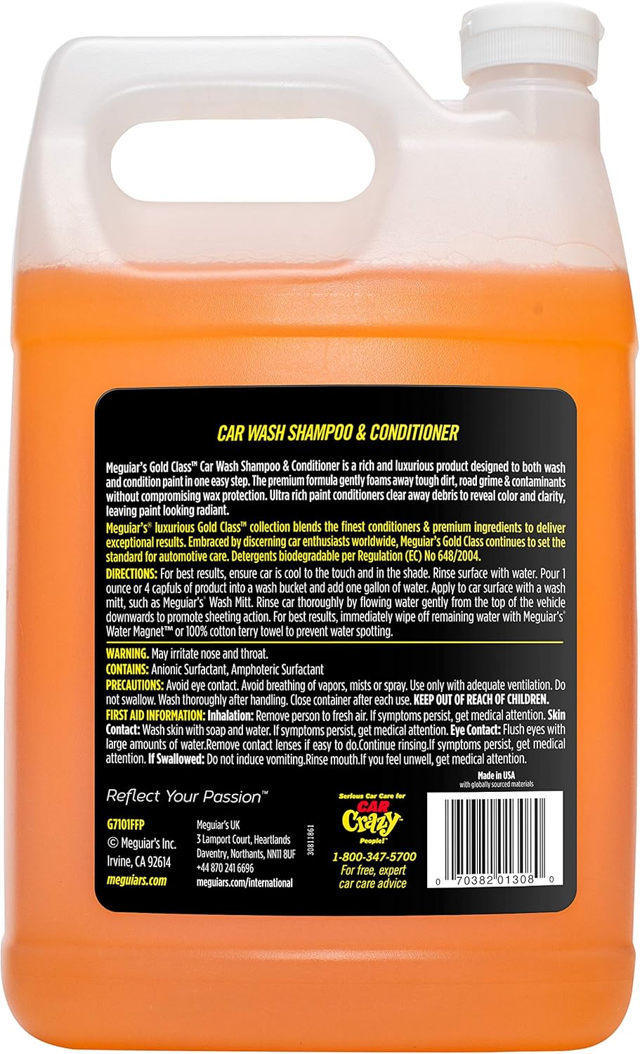 Meguiar's G7101FFP Gold Class Car Wash - 1 gallon: Automotive