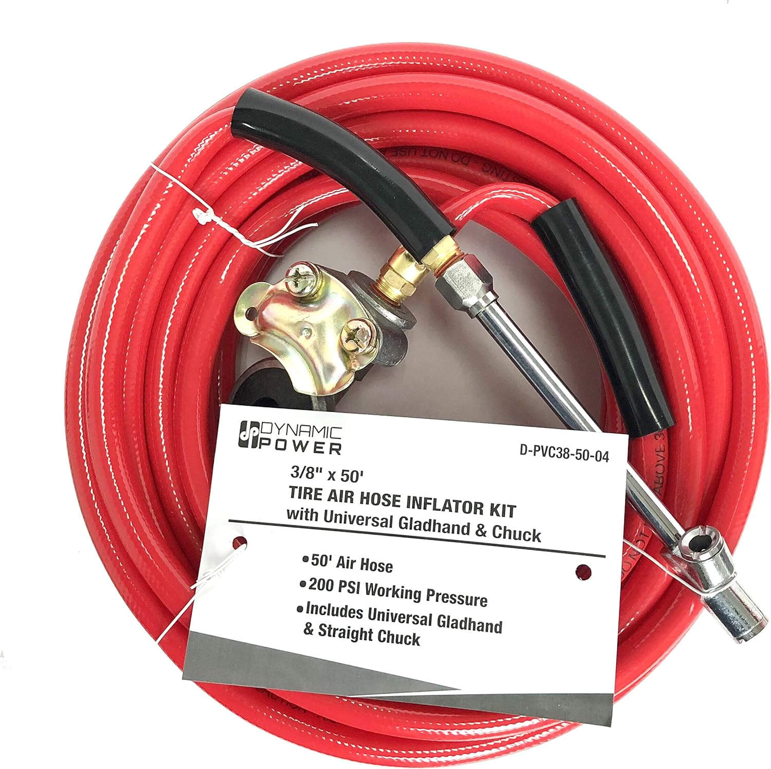 Dynamic Power 3/8" X 50' Tire Air Hose Inflator Kit with