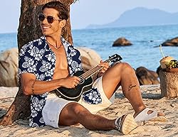 COOFANDY Mens Short Sleeve Hawaiian Shirts Summer