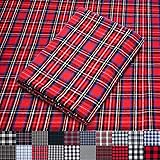 Pico Textiles 25 Yards Bolt Red and Black Tartan