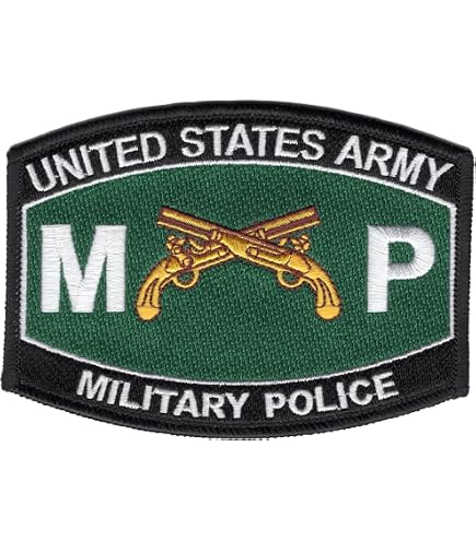 Military Police Crossed Pistols Patch - Popular Patch Brand, Embroidered Badge #383