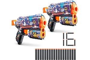 XSHOT X-Shot Skins Flux - Sonic Race Team (2 Pack + 16 Darts) by ZURU, Easy Reload, Air Pocket Dart Technology, Toy Foam Dart Blaster for Kids, Teens, and Adults, Frustration Free Packaging