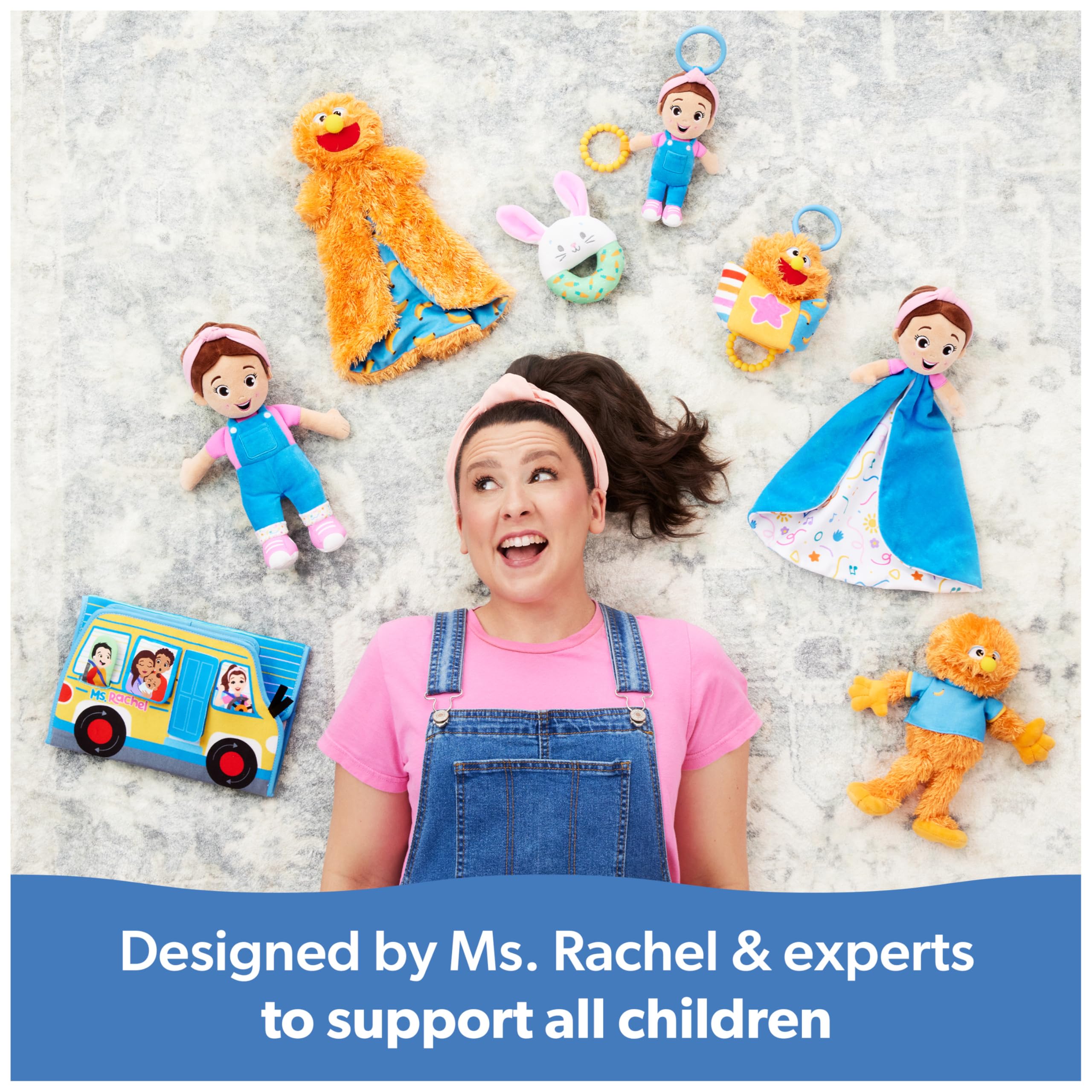 Ms. Rachel Finger Puppets Zoo Friends 4-Pack, Lion, Monkey & Parrot, Educational Toys & Animal Puppets, Toddler Toys for Girls & Boys Ages 6 Months-2+