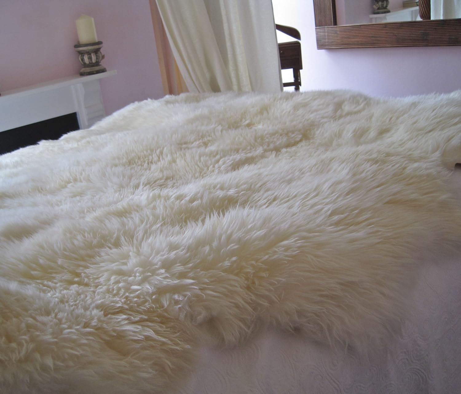GENUINE SHEEPSKIN THROW KING SIZE Amazon.co.uk Kitchen & Home