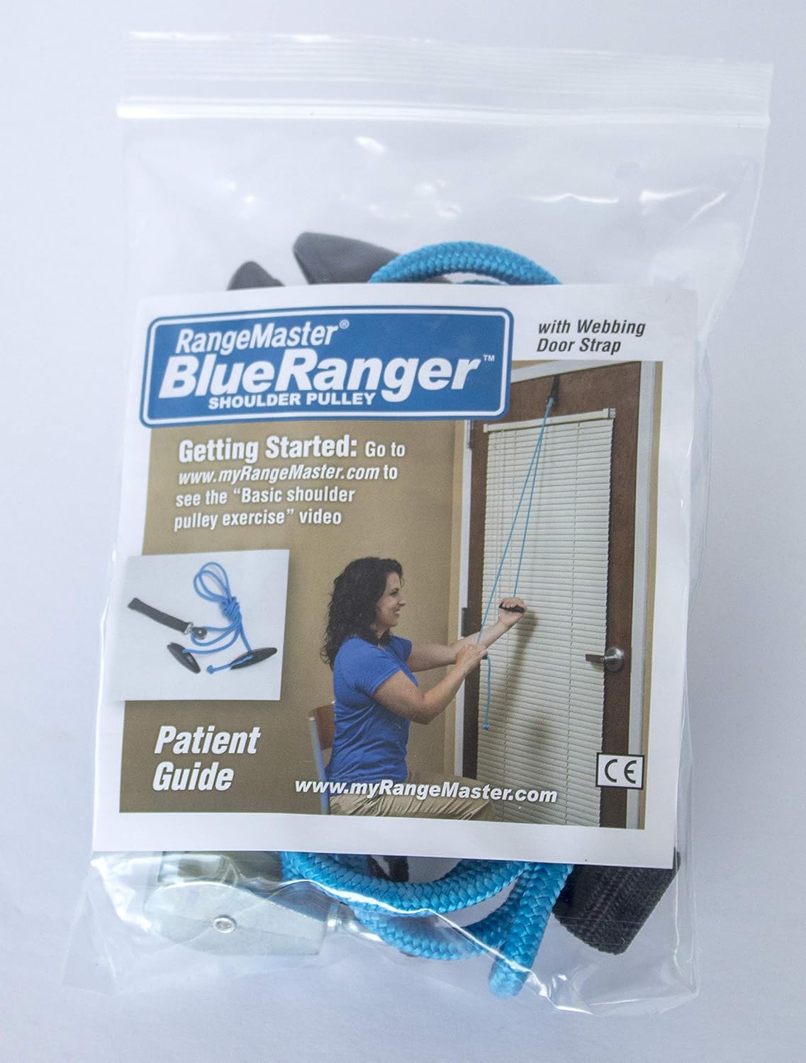 RangeMaster BlueRanger Shoulder Pulley with Patient Guide │ Aids Recovery and Rehabilitation │ Helps Enhance Pain Free Range of Motion │ Adjustable, Web Strap Door Attachment: Health & Personal Care