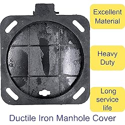 MOSINSBO Cast Iron Manhole Cover and Frame 12", B