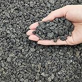 FANTIAN 5 lbs Small Black Lava Rocks for Plants,1/4 Inch Crush Volcanic Rock Pumice Soil Additive for Succulent Aquarium Cactus Bonsai Fire Pits and Garden Landscaping