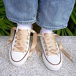 Booyckiy Flat Colorful Satin Ribbon Shoelaces