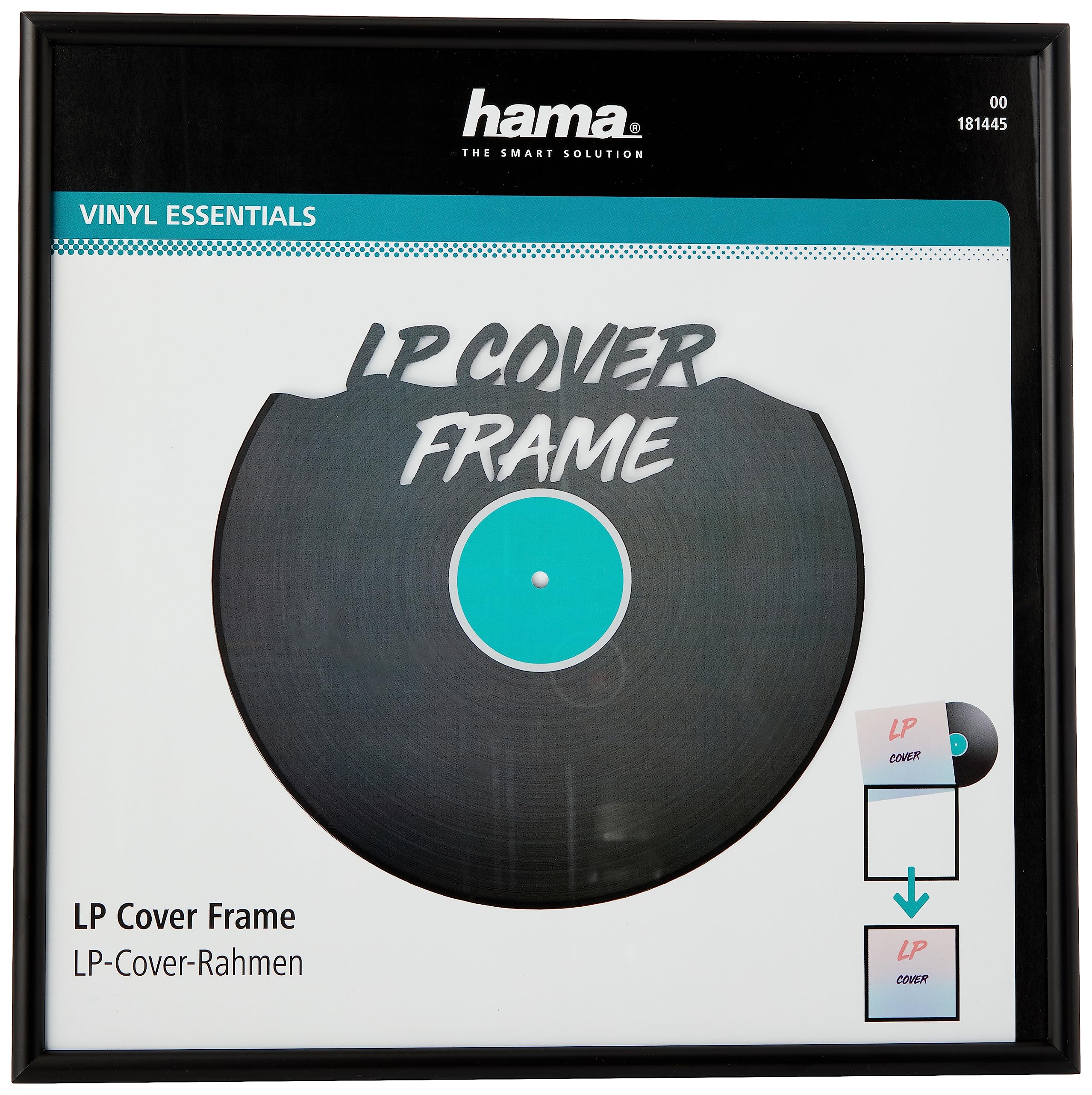 Hama | LP Cover Frame, Aluminium, Black | 31.5 x 31.5 cm