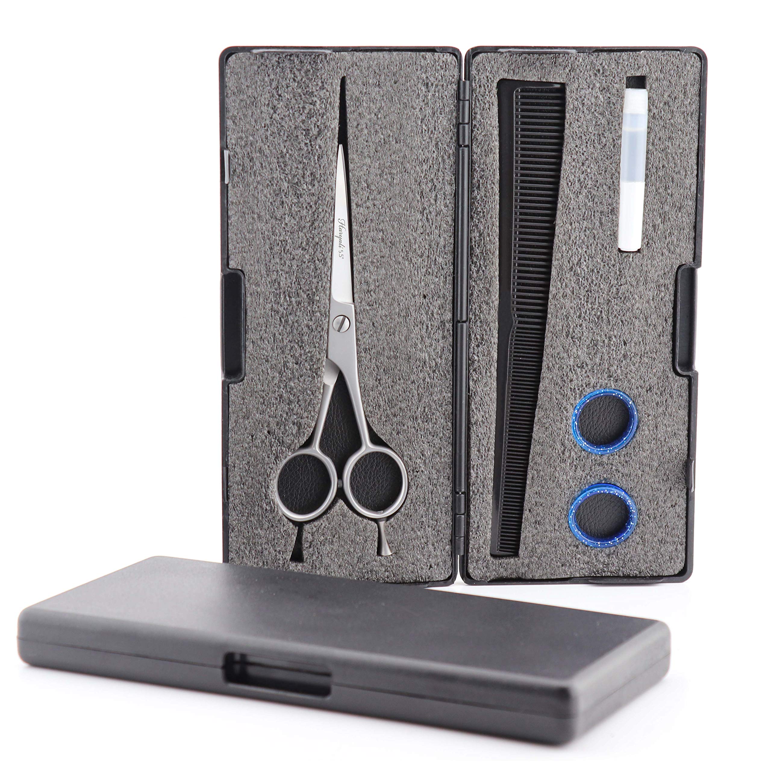 Haryali London Professional 5.5" Hairdressing Barber Scissors Hairdresser Hair Cutting Salon Shears With Fixed Screw Comes in Black Gift Box