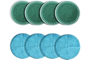 8PCS AlfaBot Electric Mop Replacement Mopping Pads, Compatible with AlfaBot S2 and WS-24 Electric Spin Mop