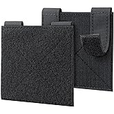 Pitozer Molle Patch Panel,2/4 Pcs Tactical Hook&Loop Adapter Panel Morale Patch Board for Molle Accessories Plate Vest Carrier and Backpack 4"X4"