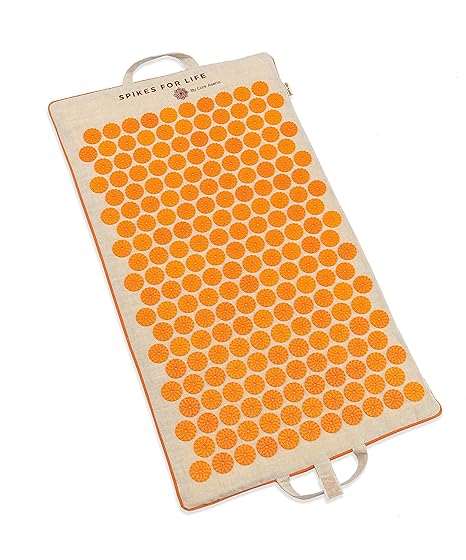 Coreasana Acupressure Large Spike Mat Back Massage Reflexology Acupuncture Mat Multiple Colours Orange Natural Linen Amazon In Health Personal Care