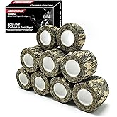 FRESINIDER 9 Rolls Self Adhesive Wrap Athletic Tape Gauze, Breathable Elastic Cohesive Bandage for Sports Injury & Pet (7 Pcs 2" x 5 Yards + 2 Pcs 1" X 5 Yards) (Digital Woodland Camo)