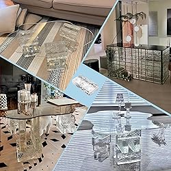 4 Pack-7.9"x3.9"x2" Glass Block with Card Slots-ice